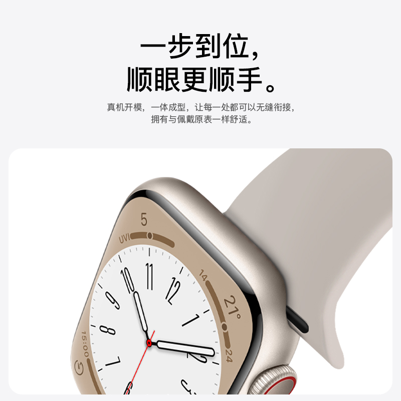 适用苹果手表s9表带applewatch9iwatch8小蛮腰新ultra49/s8腕带7/6/5/4/3/2se苹果744/40/41/45mm女星光海洋 - 图2