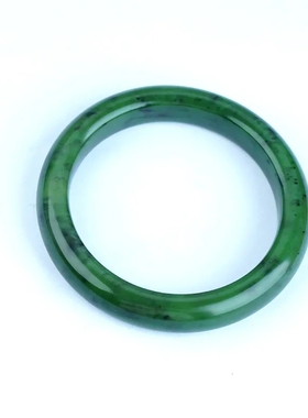 正品新疆和田碧玉手镯俄碧镯子女款真玉石玉镯送妈妈女友带证书