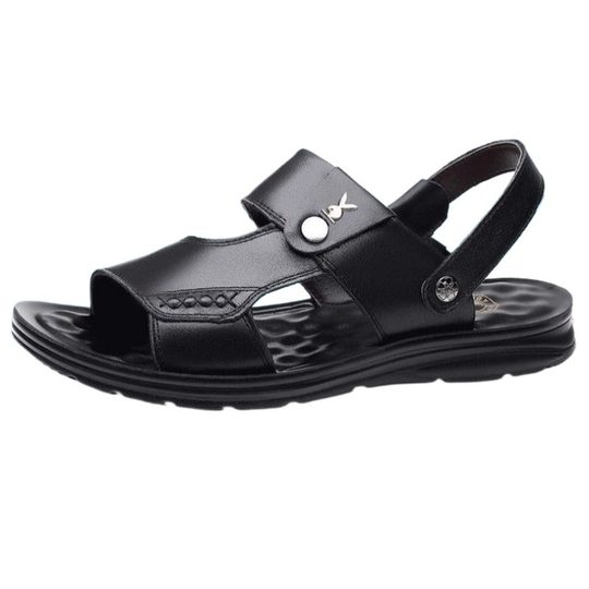 Sandals Men's 2025 Summer New Sandals Casual Beach Shoes Soft Sole Non-Slip Dual-Purpose Middle-aged Sandals Slippers Driving