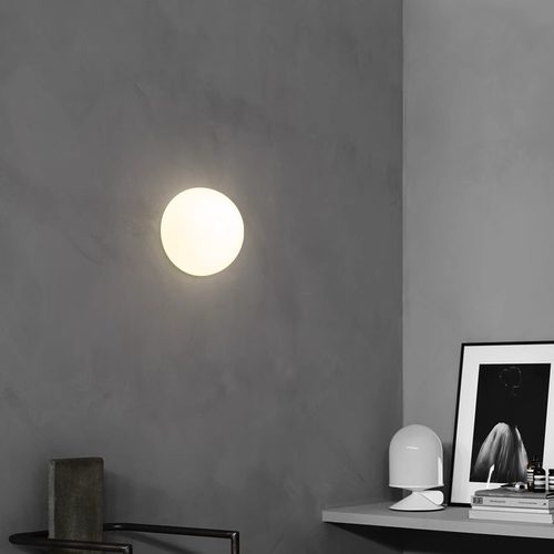 北欧半球极简壁灯奶油风客厅背景墙灯现代简约儿童房卧室床头灯具 - 图0