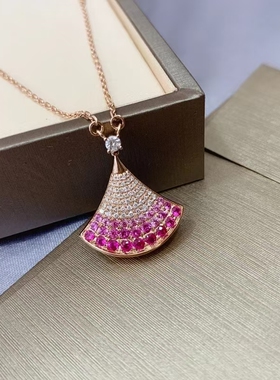 小裙子白贝母小扇形精致简约项链