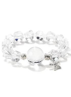 【初元】小众原创天然白水晶手串男女情侣转运手链能量串珠礼物