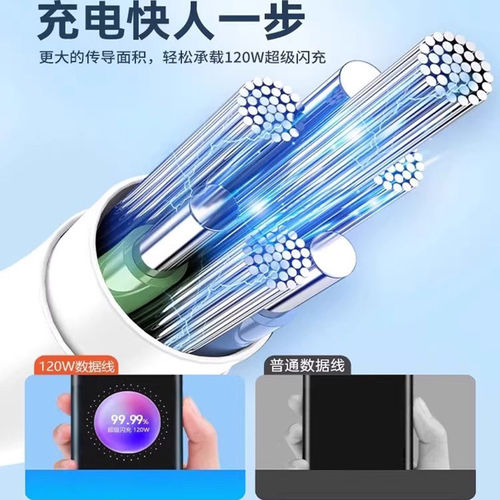 120W超级闪充适用OPPOReno12/11/10/9/8 Pro数据线oppoFindX5 6 7快充线K12 11 A1pro充电线6A闪充type-c线 - 图3