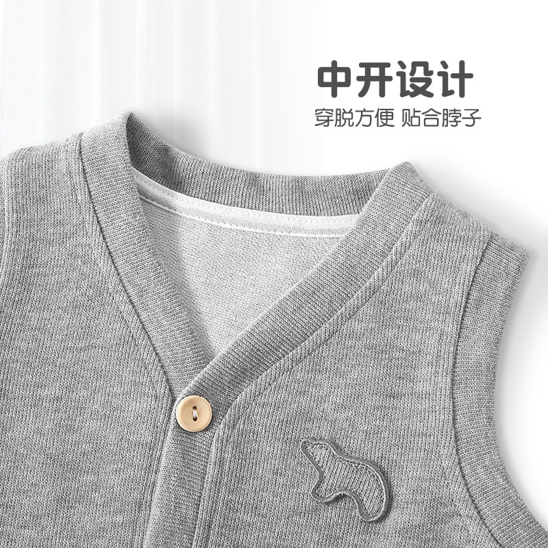 儿童马甲春秋2026新款外穿秋装男童背心马夹宝宝针织坎肩开衫上衣,淘宝优惠券,粉丝福利购,淘宝优惠卷