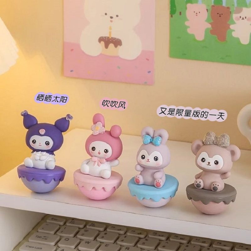 不倒翁治愈情绪小摆件可爱办公室桌面装饰品工位解压生日礼物女生