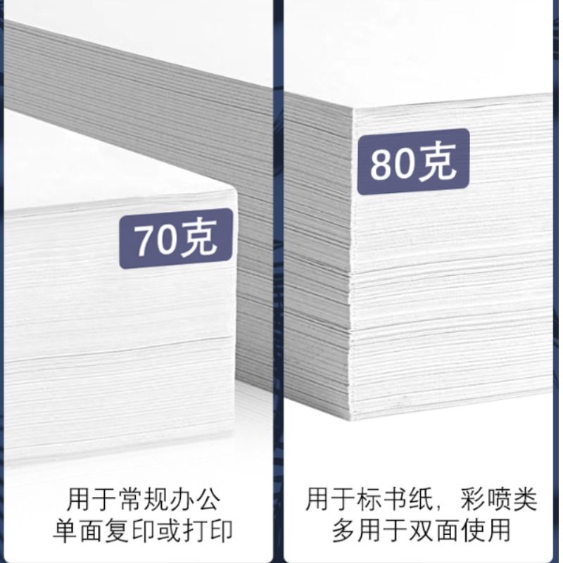 晨光a4打印纸复印纸70g/80克单包500张双面木浆草稿纸白纸一整箱a4纸实惠装办公用品纸加厚批发包邮多功能