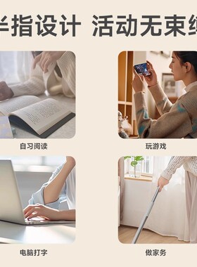 保暖手套半指女发热羊毛蚕丝秋冬露指学生男游戏五指轻薄手腕加长