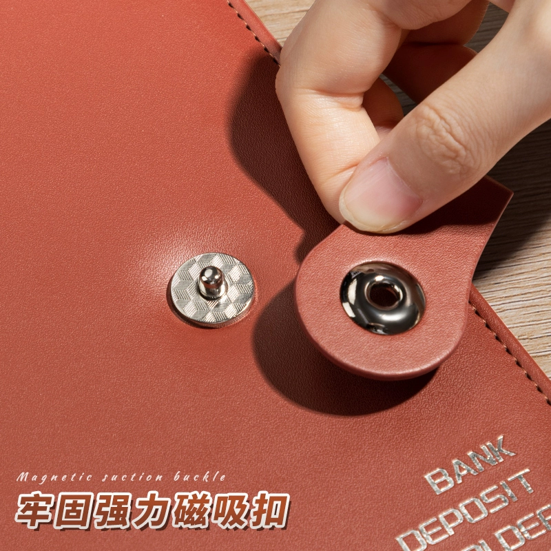 定期存折存单收纳本多功能票据存单夹2025新款家庭现金银行卡存单防水一体大容量收集存款活页支票专用夹子 - 图3