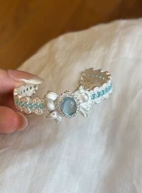 仲夏夜紫银色蝴蝶结手镯2026新款高颜值设计感气质精致百搭手饰女