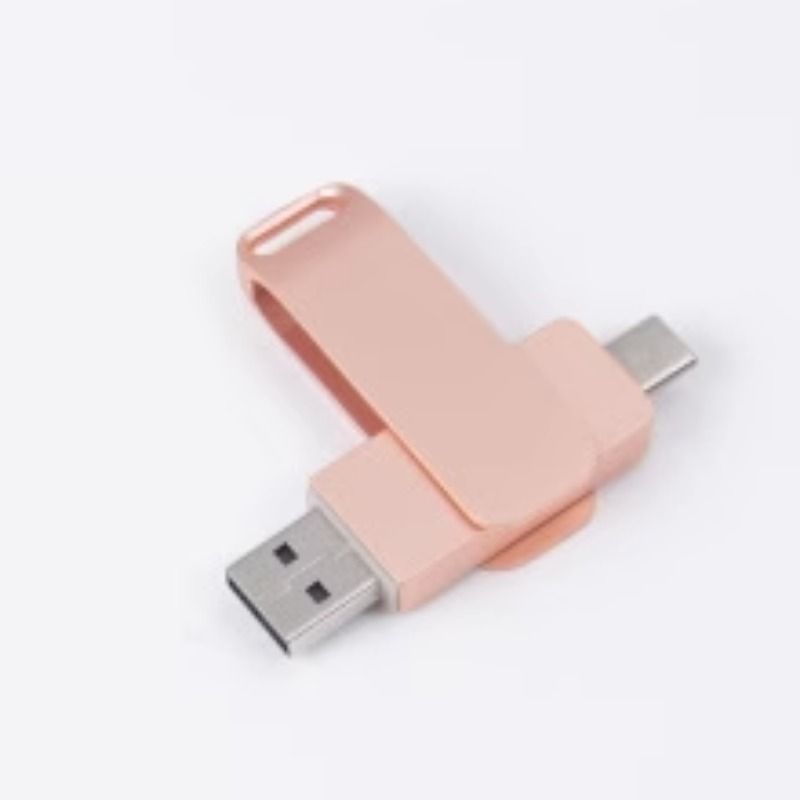 金属旋转Type-c手机u盘大容量3.1电脑两用优盘u盘高速32gU盘 - 图0