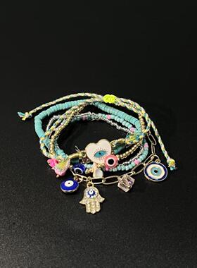 【6条装】童话世界串珠编织手链2025新款气质小众设计百搭手链女