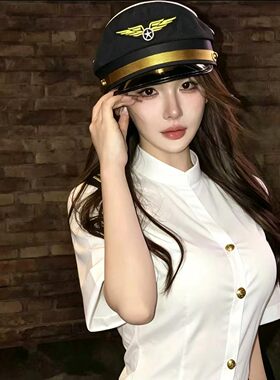 辣妹风黑色海军帽制服cos神器
