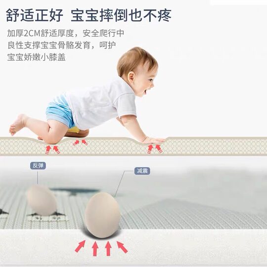 Children's baby anti-fall bedside mat, cooling, waterproof and moisture-proof crawling mat, bedroom single mat