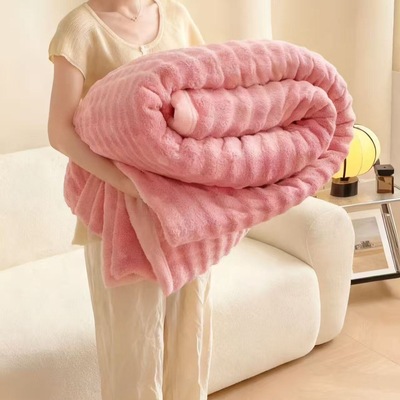 毛毯绒冬季沙发宿舍盖毯加厚披肩学生四季通用午睡小毯子珊瑚绒