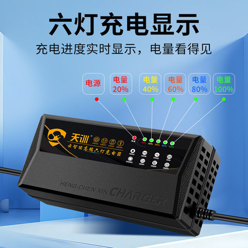 电动车电瓶车充电器自动断电二轮三轮48V60V72V20A铅酸电池通用 - 图1