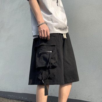 hiphop American high street Japanese style shorts men's loose summer casual style functional sports pants medium ຫ້າຈຸດ