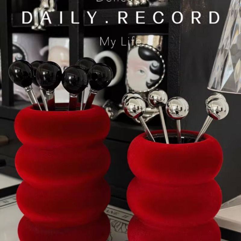 中古高级感丝绒化妆刷收纳筒桌面陶瓷梳妆台笔筒刷子桶工具收纳盒,淘宝优惠券,粉丝福利购,淘宝优惠卷