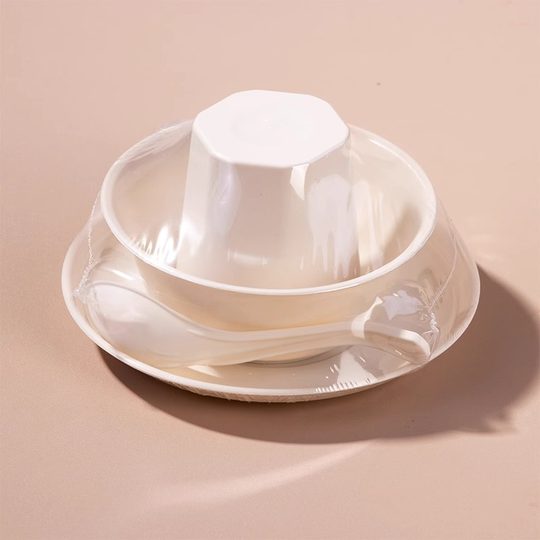 Rice Husk Disposable TableWares Bowls und Chopsticks Set Dreiköpfige Set Vierköpfige Set Gewerbebankett Outdoor-Lebensmittelqualität Haushaltsschalen und Gerichte