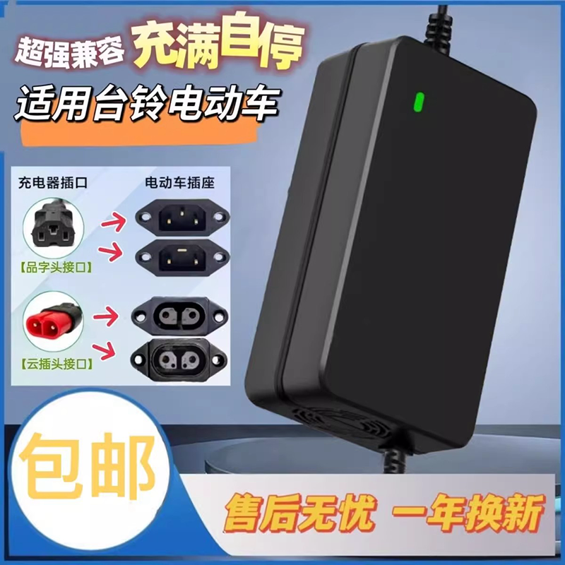 电动车电瓶充电器48V12AH20AH60V20AH72V国标T字头多品牌车型使用 - 图2