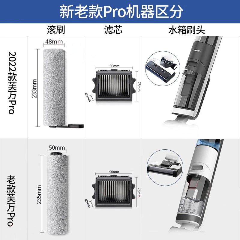 适配添可芙万PRO 1.0/2.0lcd/led洗地机配件滚刷滚筒滤网清洁液剂,淘宝优惠券,粉丝福利购,淘宝优惠卷