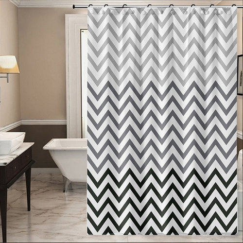 卫生间免打孔防水防霉半透浴帘浴室淋浴洗澡帘隔断窗帘挂帘门帘 - 图3