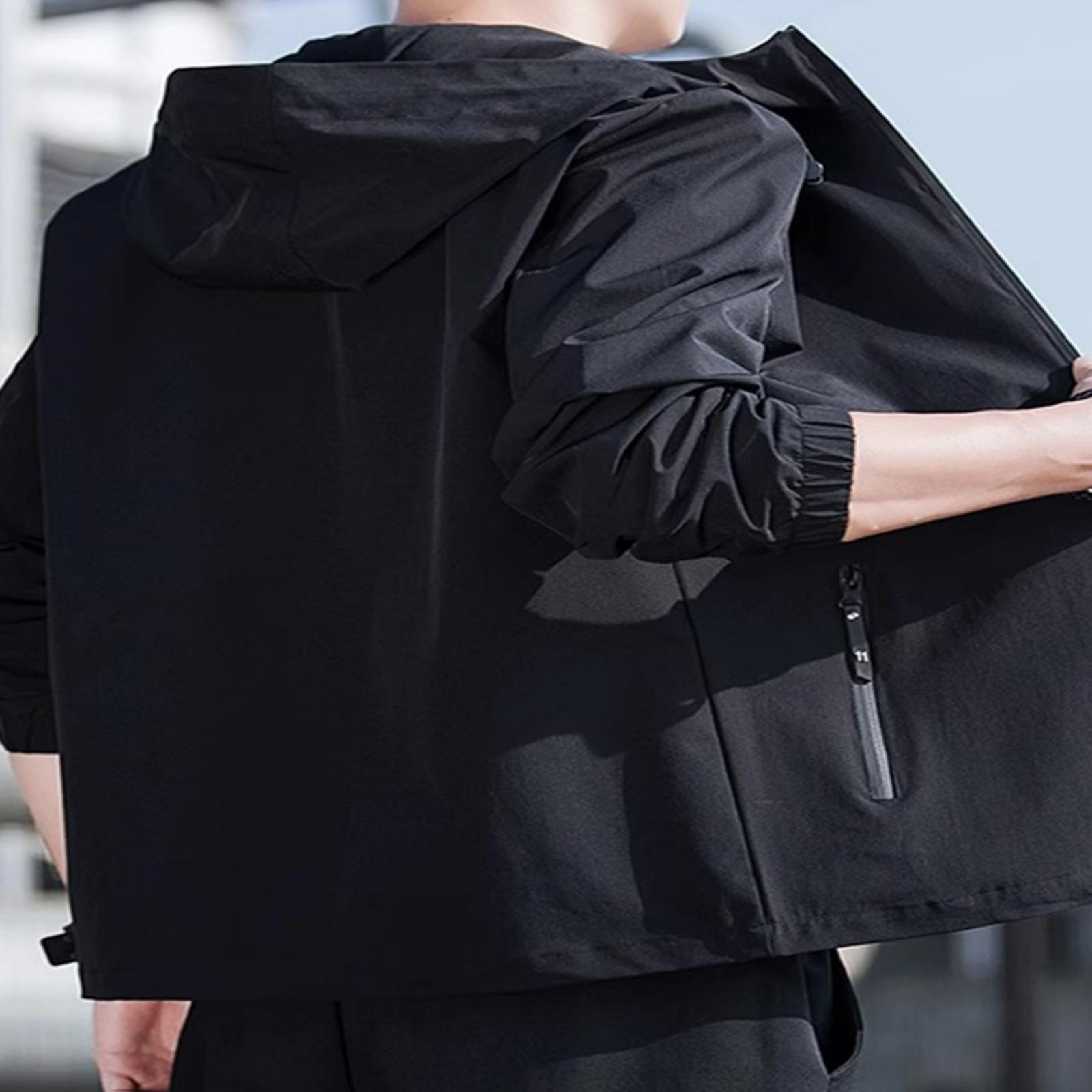 外套男士春秋季连帽上衣男生冬款加绒加厚休闲夹克冲锋衣潮流防水 - 图1