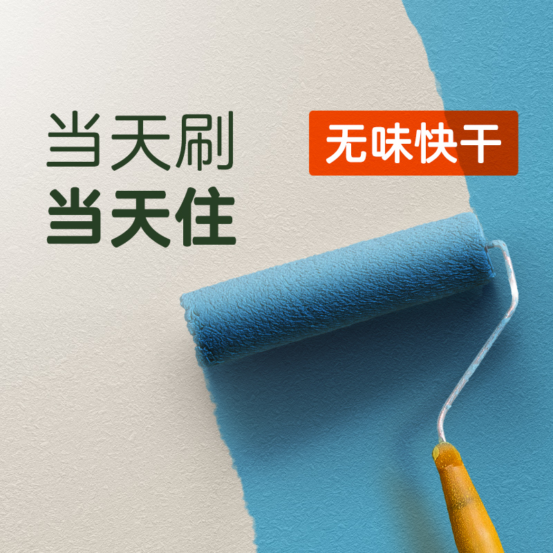 环保内墙乳胶漆净味漆室内家用油漆墙面修复自刷涂料白色墙壁菱花-图0