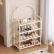 Creamy door entrance multi-layer shoe rack household storage rack simple small shoe rack entrance door cute storage rack creative