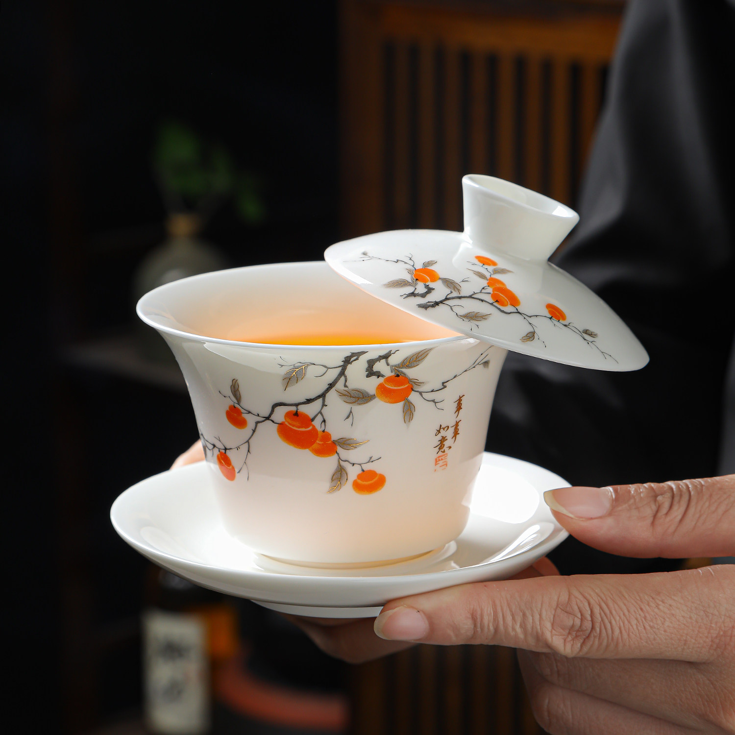 德化羊脂玉白瓷功夫茶具套装家用办公室待客轻奢简约盖碗泡茶器具,淘宝优惠券,粉丝福利购,淘宝优惠卷