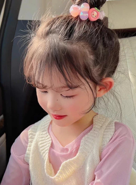 韩版儿童头绳发圈女甜美花朵皮筋