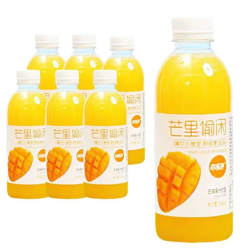 果汁饮料360ml×12瓶/5瓶整箱网红夏季芒果鲜橙猕猴桃汁特价饮品 - 图3