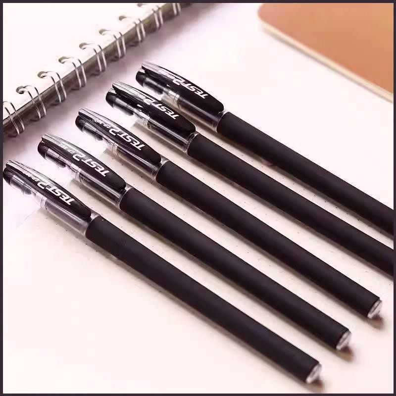100支中性笔考试专用笔学生用0.5MM碳素黑色水性签字水笔芯心圆珠笔红笔全针管子弹头初中生文具用品