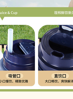 充电便携式榨汁杯1300ml蓝色