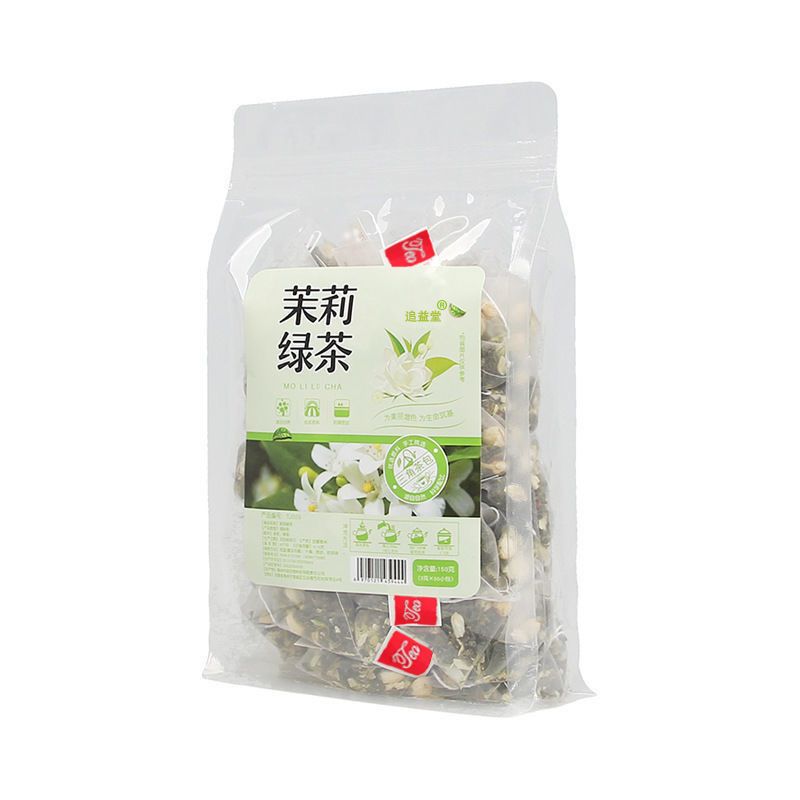 茉莉绿茶叶浓香型茉莉花茶组合冷泡茶奶茶店专用三角茶包袋