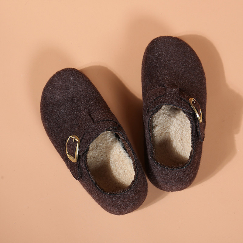 冬季加绒内增高5cm勃肯鞋女鞋2025新款厚底保暖毛呢豆豆鞋棉鞋子,淘宝优惠券,粉丝福利购,淘宝优惠卷