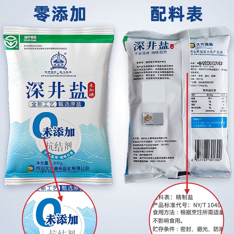 【全网爆款】家用未加碘正品深井食用盐0添加精制 - 图2