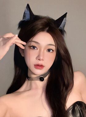 原创手作猫娘猫耳发箍 cos仿真立体兽耳KC可爱毛绒耳朵lolita发饰