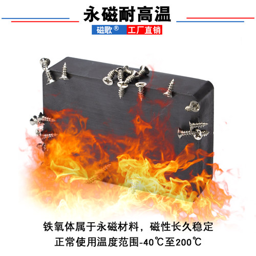 强力磁铁铁氧体大号方形圆环形吸铁石磁性玩具强磁磁铁带孔磁力 - 图1