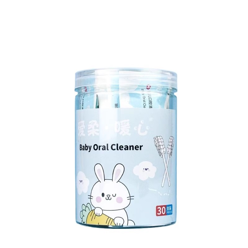 婴儿口腔清洁器纱布新生婴幼儿刷牙棉棒宝宝牙刷洗舌苔棉签清理