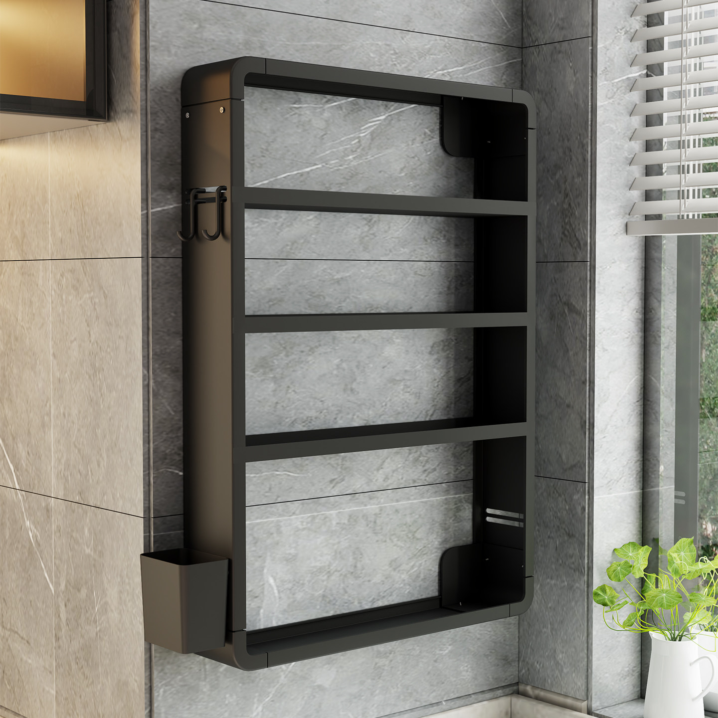 厨房壁挂置物架调料架免打孔墙上多功能多层收纳架储物家用调料架,淘宝优惠券,粉丝福利购,淘宝优惠卷