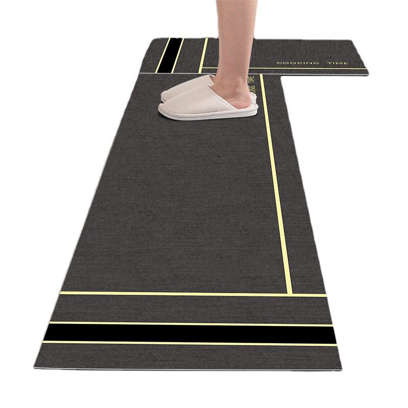 Mat geometric light luxury 3D printed home carpet quick-drying kitchen stain-resistant floor mat technology cloth gym light luxury
