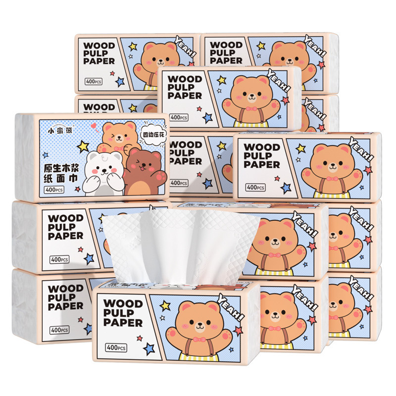 小蛮熊抽纸卡通五层纸巾面巾卫生纸加大加厚开学宿舍囤货家用,淘宝优惠券,粉丝福利购,淘宝优惠卷
