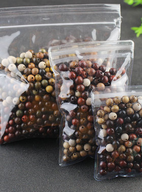各种檀木珠子圆珠散珠DIY手串108颗念珠饰品配件隔珠红木花梨绿檀