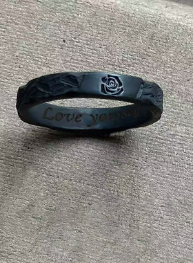 骑士公主情侣戒指女ins小众设计感玫瑰指环潮情人节礼物闺蜜对戒