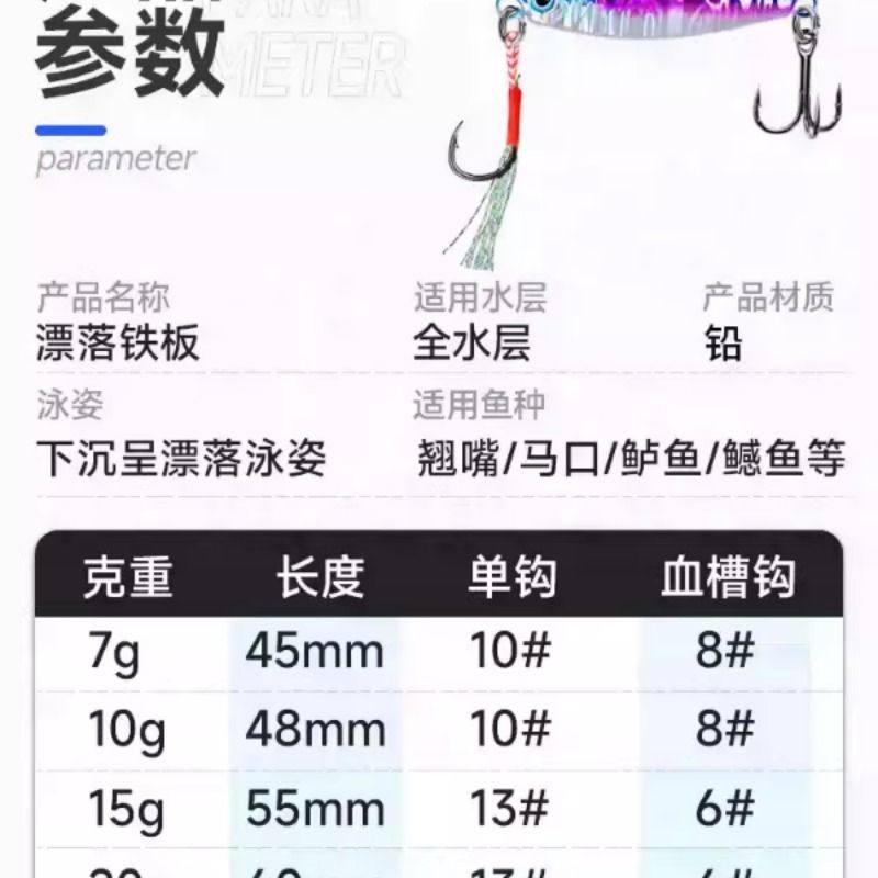 飘落铁板路亚饵套装亮片vib远投钓翘嘴鳜鱼鲈鱼专用假饵微物通杀,淘宝优惠券,粉丝福利购,淘宝优惠卷