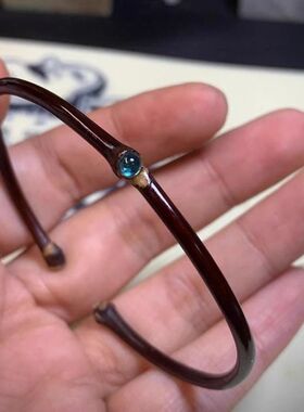 超好看极细海蓝宝藤手镯月光石清冷富贵感百搭气质款超美精灵眼睛