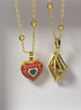 魔女的考验吊坠桃心巧克力设计感少女心粉嫩可爱精致简约百搭配饰