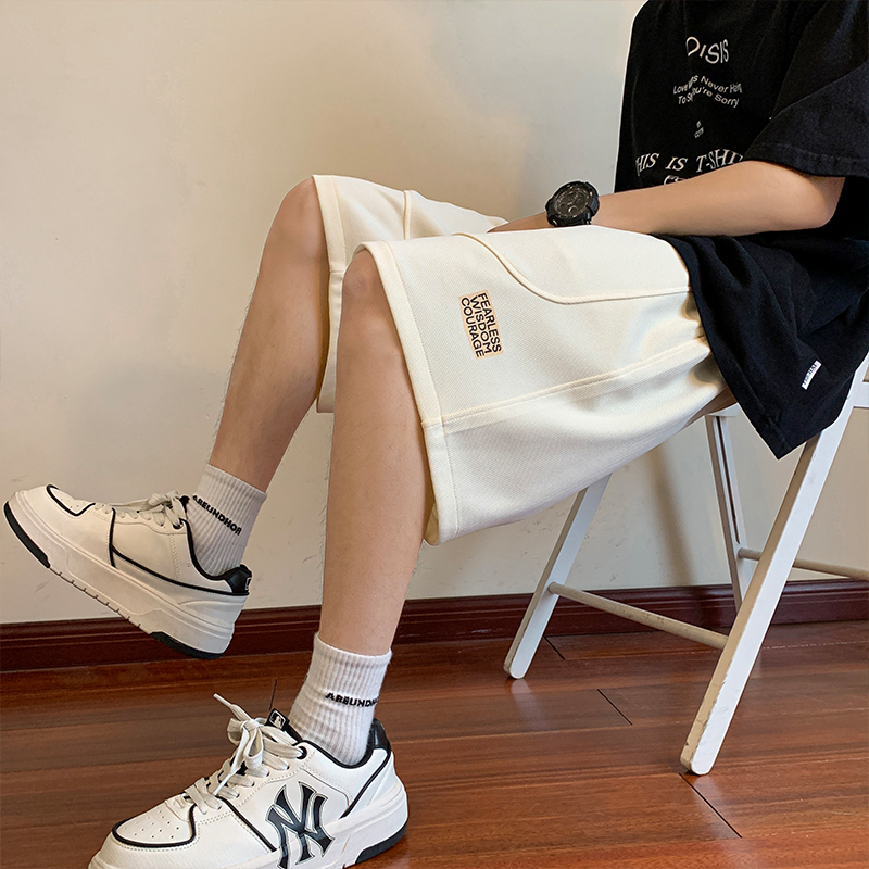 vibe黑色短裤男cleanfit夏季美式重磅硬挺运动卫裤学生篮球五分裤 - 图0