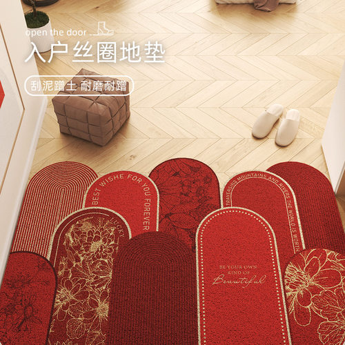 入户门地垫大门口进门丝圈脚垫家用进户门垫防滑地毯门外裁剪新居 - 图0