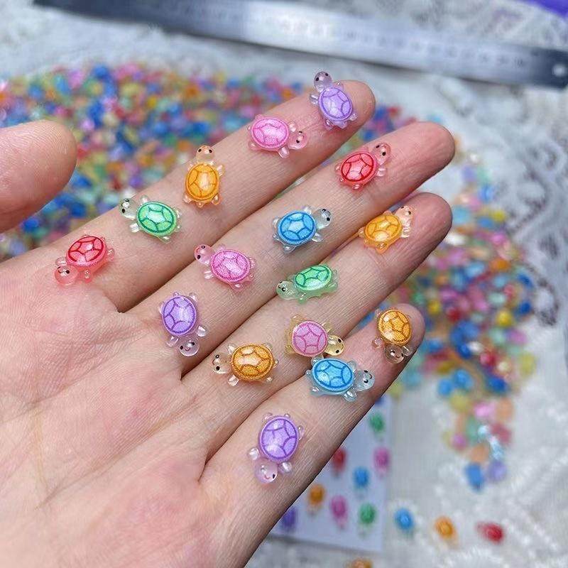 网红爆款玩具模型摆件公仔海龟DIY美甲小配件卡通彩色迷你小乌龟,淘宝优惠券,粉丝福利购,淘宝优惠卷